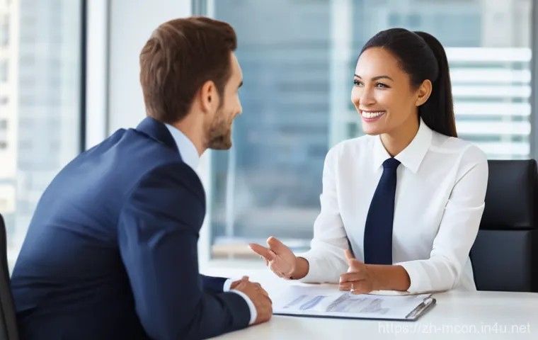 컨설턴트를 위한 클라이언트 인터뷰 기술 - **Prompt:** A dynamic scene depicting a professional business consultant (male, 30s, wearing a tailo...