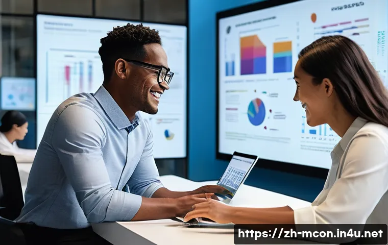 컨설팅 업무의 실제 사례 - **Prompt:** A diverse team of five professionals (two men, three women, various ethnicities, aged 25...