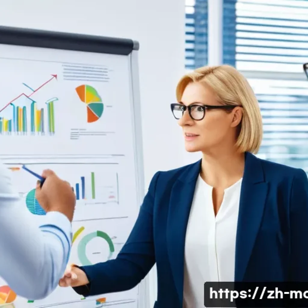 경영컨설턴트가 피해야 할 실수 - **Prompt:** A diverse group of professional management consultants in a modern, brightly lit office ...