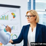 경영컨설턴트가 피해야 할 실수 - **Prompt:** A diverse group of professional management consultants in a modern, brightly lit office ...